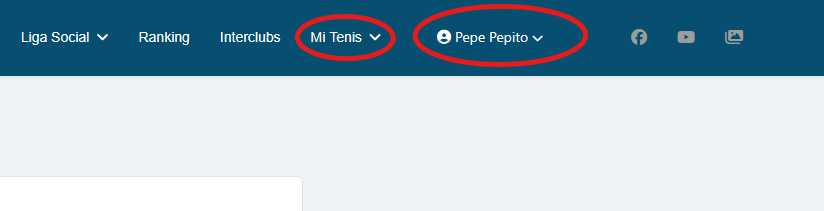 Menu superior